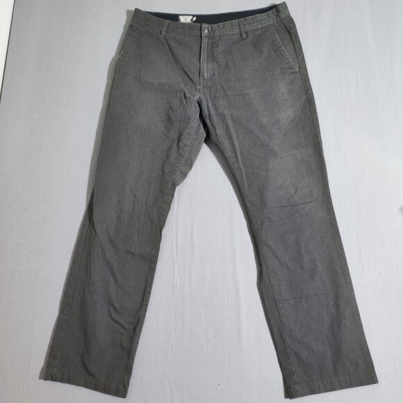 Volcom pants men's size 36X32 grey colour Vmonty straight lag Style# 11133S1 - Picture 1 of 14